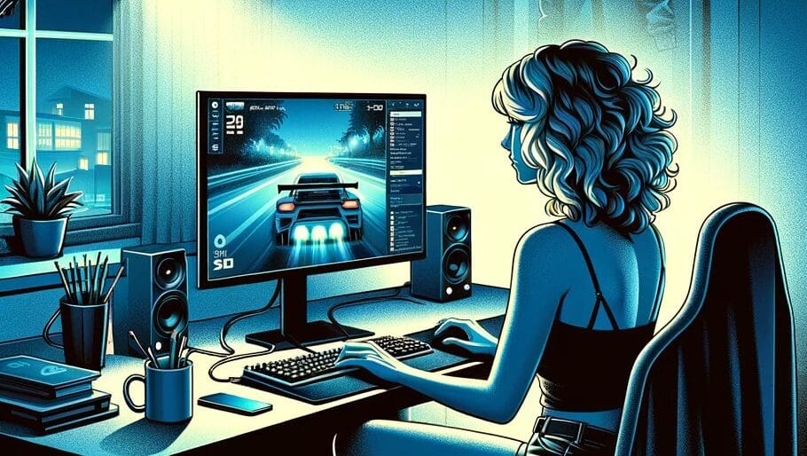 AI image playing computer game.